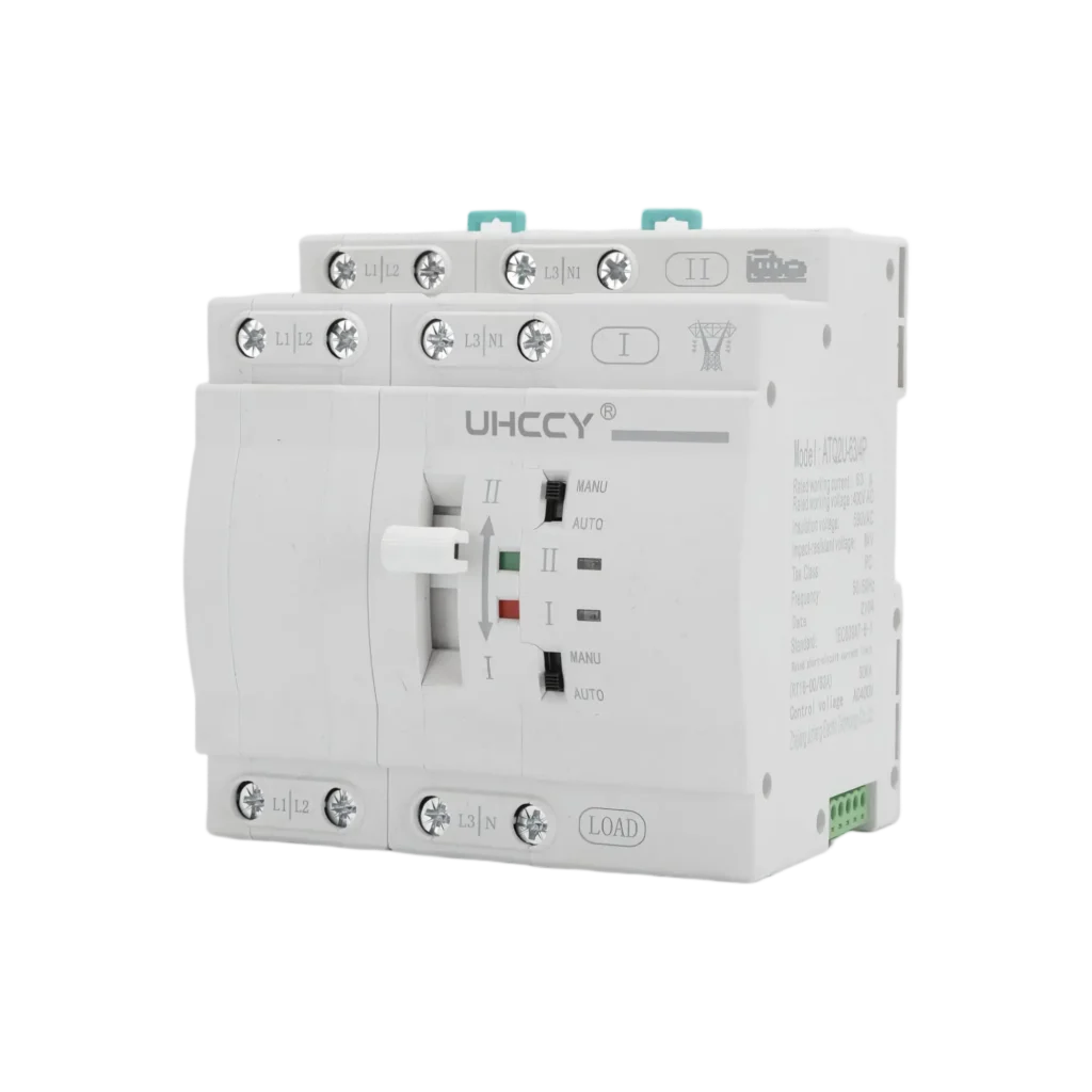 4P Dual Power DIN Rail Automatic Transfer Switch ATS UH-PW-ATQ2-1