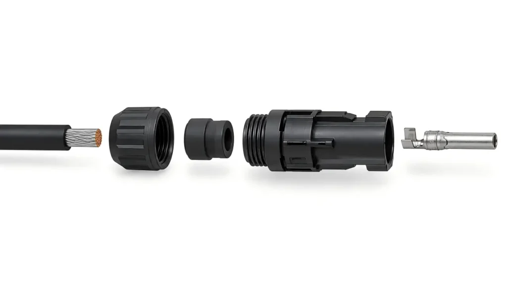 PV connector cable gland seal housing and contact assembly order