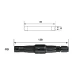 UH-PC-MF02 1500V fuse connector dimensions in mm