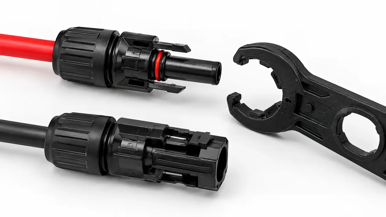 How to disconnect MC4 connectors using a solar connector disconnect tool