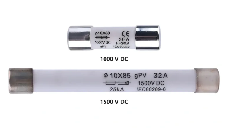 1000V solar fuse vs 1500V PV fuse comparison