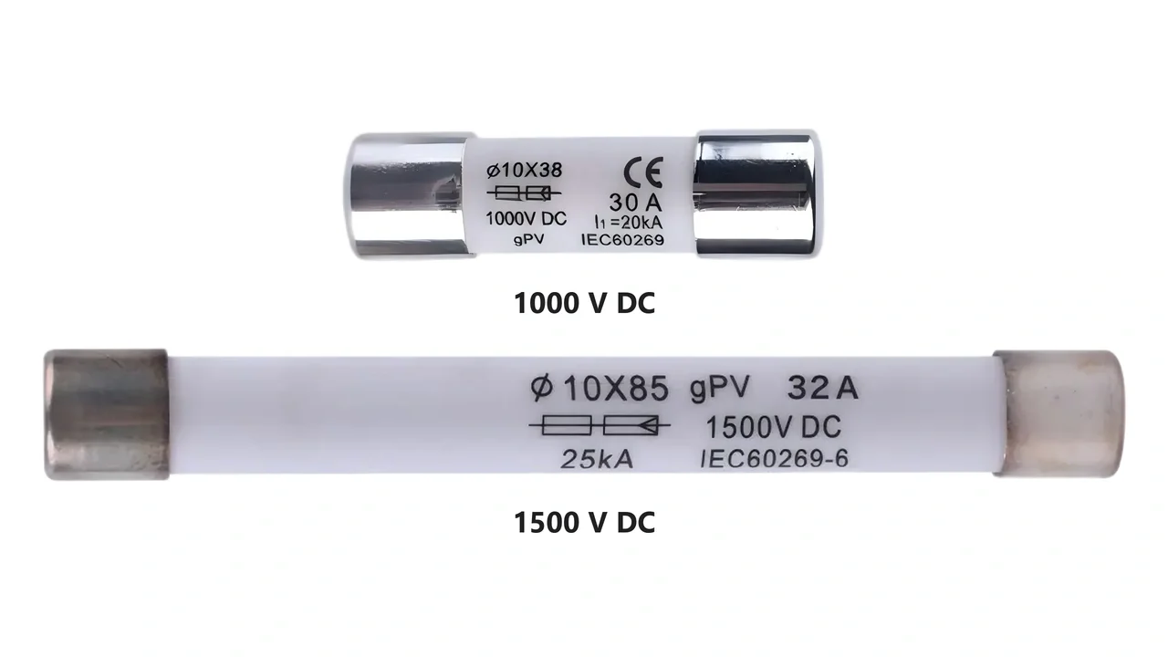 1000V solar fuse vs 1500V PV fuse comparison