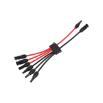 6-to-2 solar panel splitter connector for three parallel PV circuits