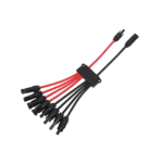 8-to-2 solar panel splitter connector for four parallel PV circuits