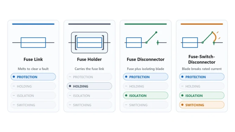 DC fuse disconnector vs fuse holder comparison