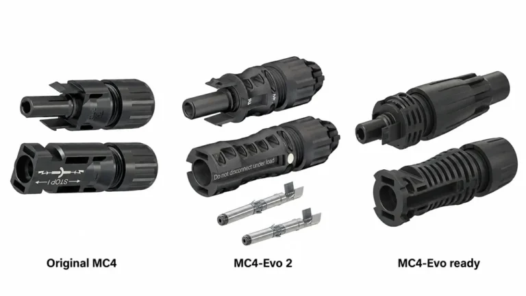 Original MC4 vs MC4-Evo 2 vs MC4-Evo ready solar connectors