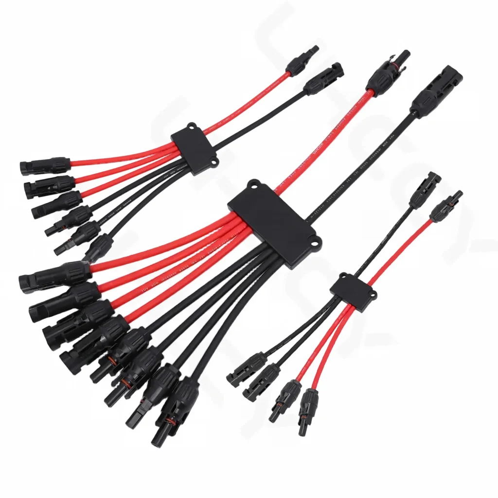 Solar panel splitter connector UH-PC-YB02 with 4-to-2, 6-to-2 and 8-to-2 options